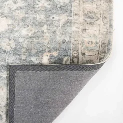 Kirklands Home Area Rugs|Rosette Dusty Aqua Area Rug, 7x9