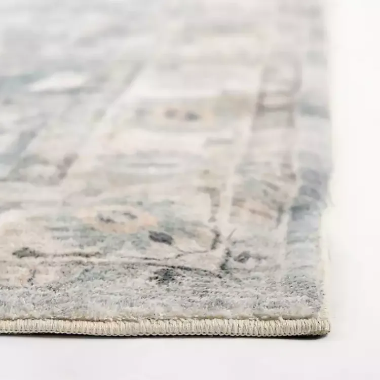 Kirklands Home Area Rugs|Rosette Dusty Aqua Area Rug, 7x9