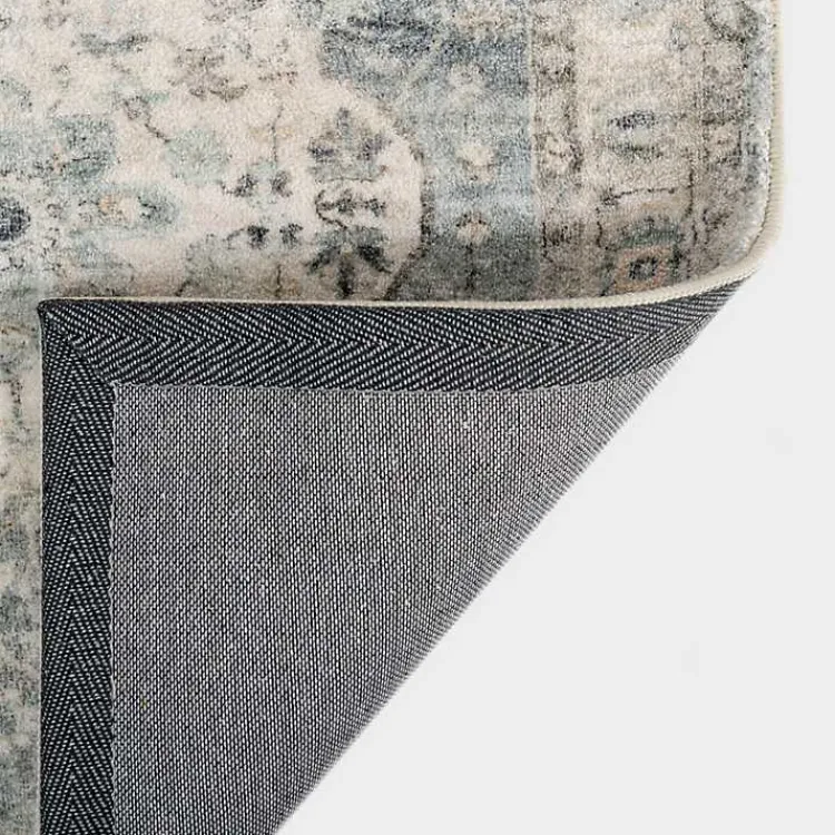 Kirklands Home Area Rugs|Rosette Dusty Aqua Runner