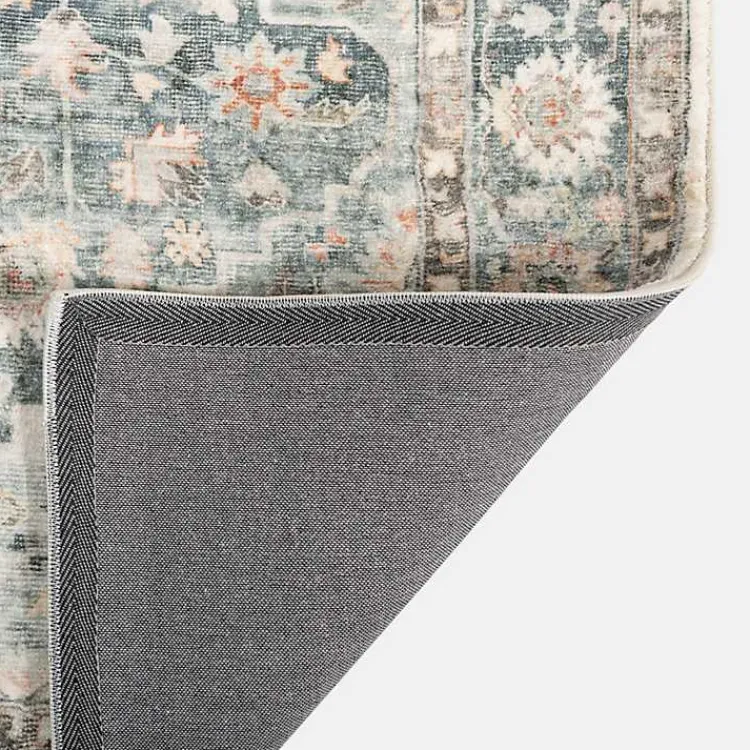 Kirklands Home Area Rugs|Rosette Green and Ivory Area Rug, 7x9