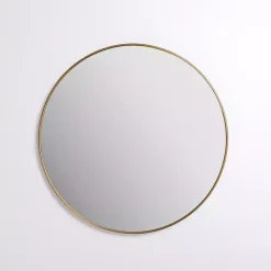 Kirklands Home Framed Mirrors|Round Antique Brass Nouveau Wall Mirror