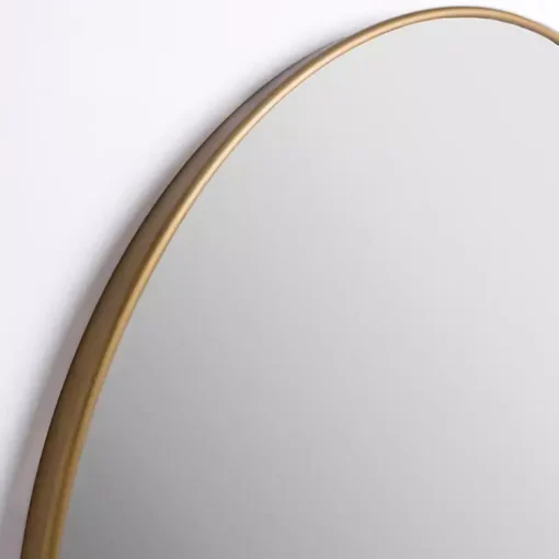 Kirklands Home Framed Mirrors|Round Antique Brass Nouveau Wall Mirror