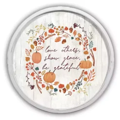 Online Round Be Grateful Framed Wall Plaque Fall
