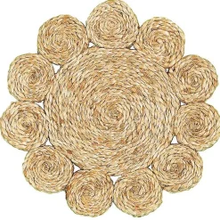 Kirklands Home Table Linens|Round Braided Natural Jute Placemats, Set of 2 Tan