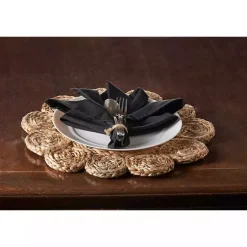 Kirklands Home Table Linens|Round Braided Natural Jute Placemats, Set of 2 Tan