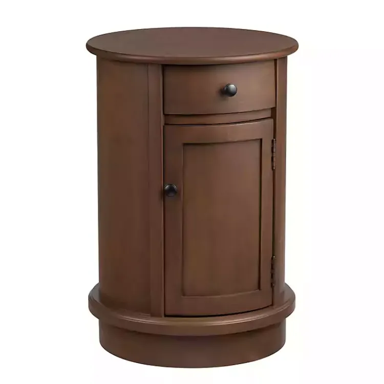 Kirklands Home Accent & End Tables|Round Beckly Accent Table Brown