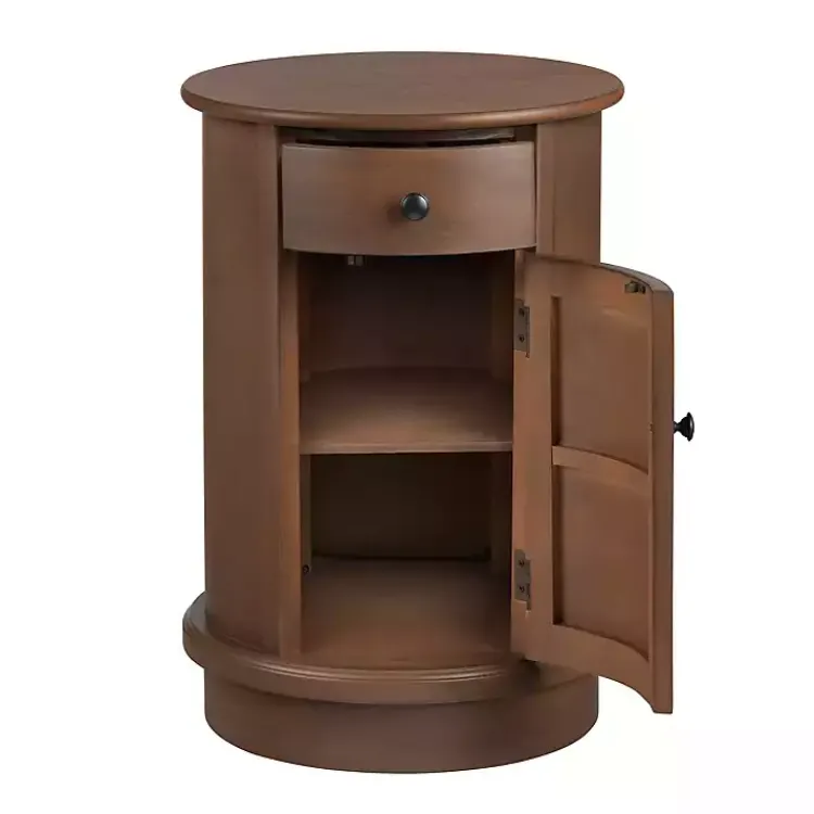 Kirklands Home Accent & End Tables|Round Beckly Accent Table Brown