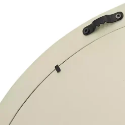 Kirklands Home Decorative Mirrors|Round Cream Mango Wood Wall Mirror