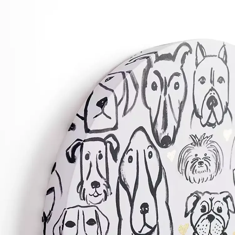 Kirklands Home Canvas Art|Round Dog Doodle Canvas Art Print