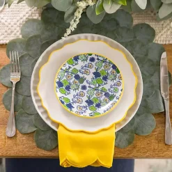 Kirklands Home Table Linens|Round Eucalyptus Leaves Placemat Green