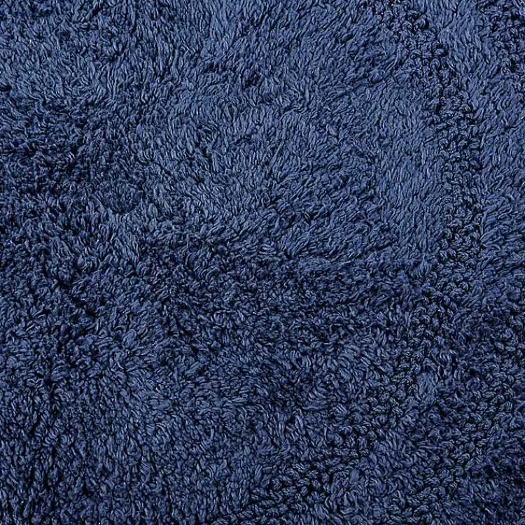 Kirklands Home Bathroom Rugs|Round French Crochet Bath Mat, 28 in. Blue