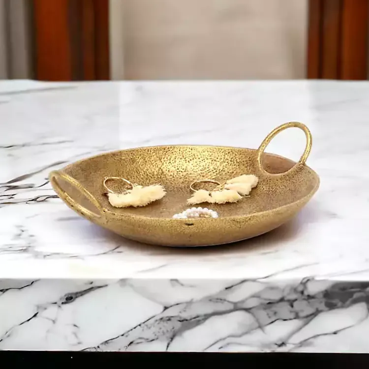 Sale Round Cast Iron Dish with Handles Decorative Bowls & Jars