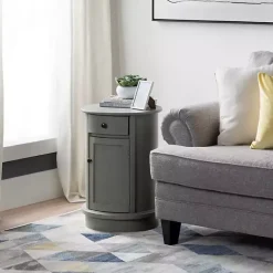 Kirklands Home Accent & End Tables|Round Beckly Accent Table Gray