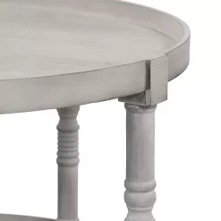 Kirklands Home Coffee Tables|Round Bellport Coffee Table Gray