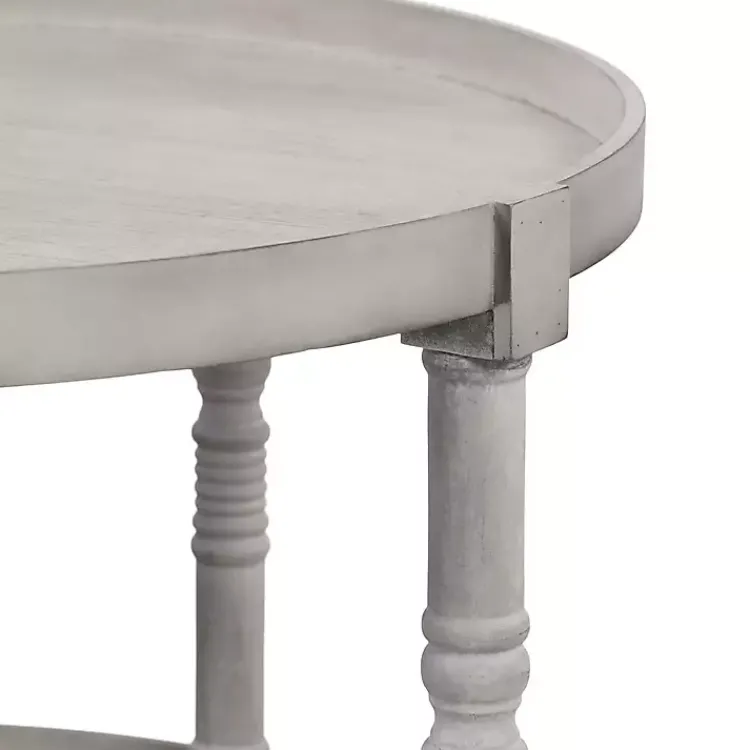 Kirklands Home Coffee Tables|Round Bellport Coffee Table Gray