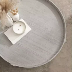 Kirklands Home Coffee Tables|Round Bellport Coffee Table Gray