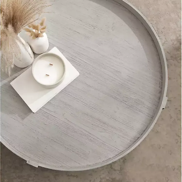 Kirklands Home Coffee Tables|Round Bellport Coffee Table Gray
