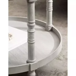 Kirklands Home Coffee Tables|Round Bellport Coffee Table Gray
