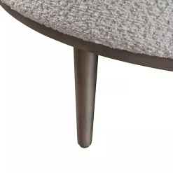 Kirklands Home Benches & Ottomans|Round Upholstered Ottoman Gray