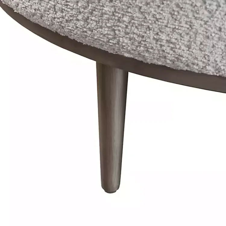 Kirklands Home Benches & Ottomans|Round Upholstered Ottoman Gray