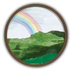 Best Round Irish Rainbow Framed Art Print St Patricks Day Decorations