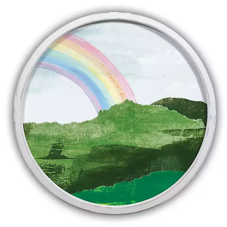 Best Round Irish Rainbow Framed Art Print St Patricks Day Decorations
