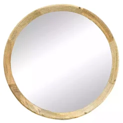 Kirklands Home Decorative Mirrors|Round Mango Wood Wall Mirror