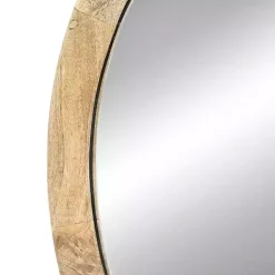 Kirklands Home Decorative Mirrors|Round Mango Wood Wall Mirror