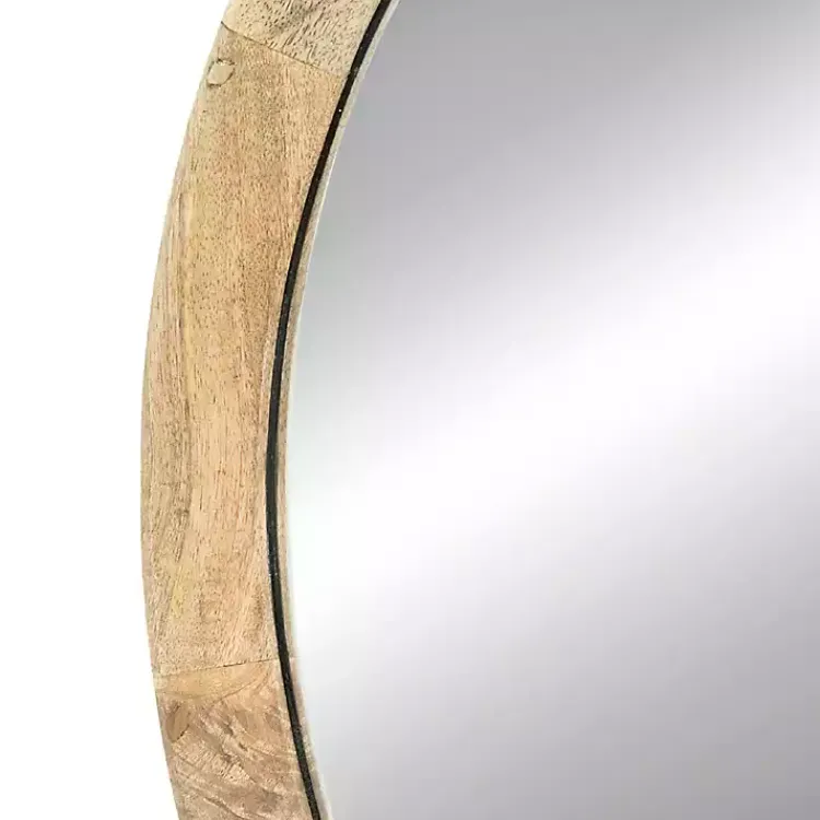 Kirklands Home Decorative Mirrors|Round Mango Wood Wall Mirror