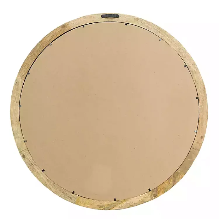 Kirklands Home Decorative Mirrors|Round Mango Wood Wall Mirror
