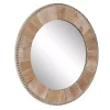 Kirklands Home Decorative Mirrors|Round Natural Calona Wood Wall Mirror