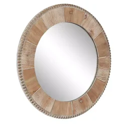 Kirklands Home Decorative Mirrors|Round Natural Calona Wood Wall Mirror