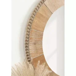 Kirklands Home Decorative Mirrors|Round Natural Calona Wood Wall Mirror