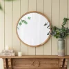 Kirklands Home Decorative Mirrors|Round Natural Light Wood Wall Mirror