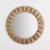 Kirklands Home Decorative Mirrors|Round Natural Textured Wood Wall Mirror