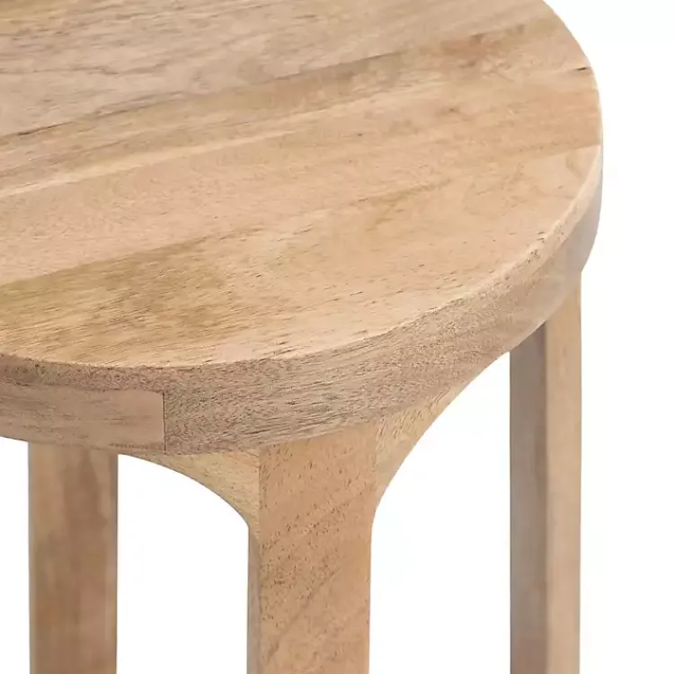 Kirklands Home Accent & End Tables|Round Natural Wood Dani Accent Table Tan