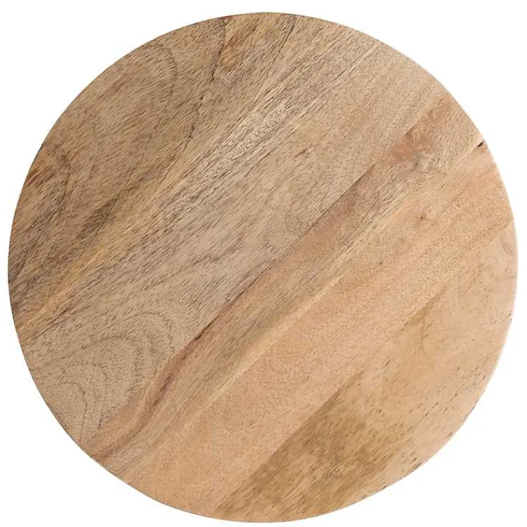 Kirklands Home Accent & End Tables|Round Natural Wood Dani Accent Table Tan