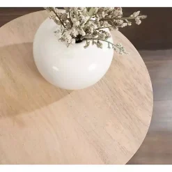 Kirklands Home Accent & End Tables|Round Natural Wood Jess Accent Table Tan