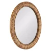 Kirklands Home Decorative Mirrors|Round Natural Woven Water Hyacinth Wall Mirror