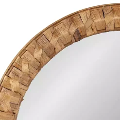Kirklands Home Decorative Mirrors|Round Natural Woven Water Hyacinth Wall Mirror
