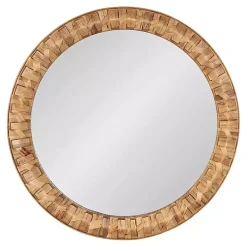 Kirklands Home Decorative Mirrors|Round Natural Woven Water Hyacinth Wall Mirror