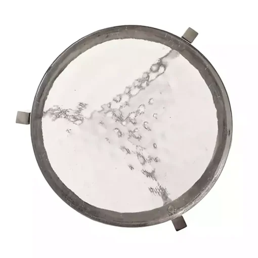 Kirklands Home Accent & End Tables|Round Pewter Aguilar Accent Table