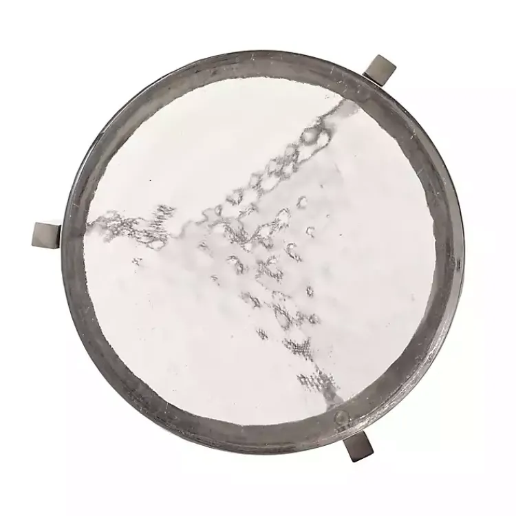 Kirklands Home Accent & End Tables|Round Pewter Aguilar Accent Table