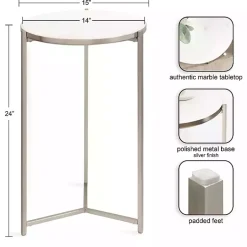 Kirklands Home Accent & End Tables|Round Aguilar Accent Table Silver