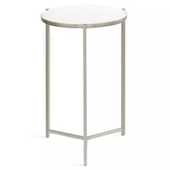Kirklands Home Accent & End Tables|Round Aguilar Accent Table Silver