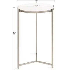 Kirklands Home Accent & End Tables|Round Aguilar Accent Table Silver