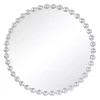 Kirklands Home Decorative Mirrors|Round Silver Beaded Wall Mirror