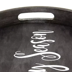 Hot Round Spooky Season Wood Tray Halloween