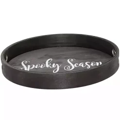 Hot Round Spooky Season Wood Tray Halloween