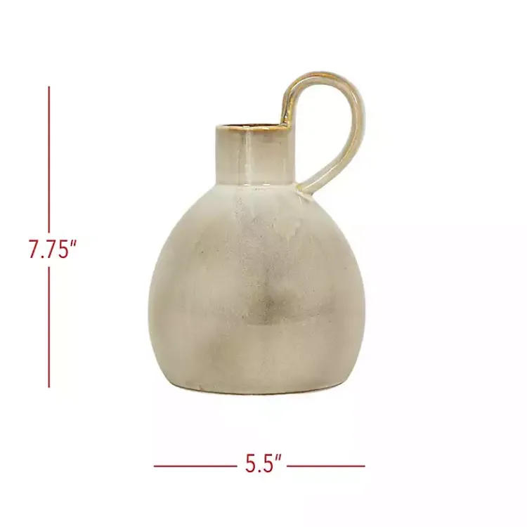 Discount Round Oversized Handle Jug Vase Vases